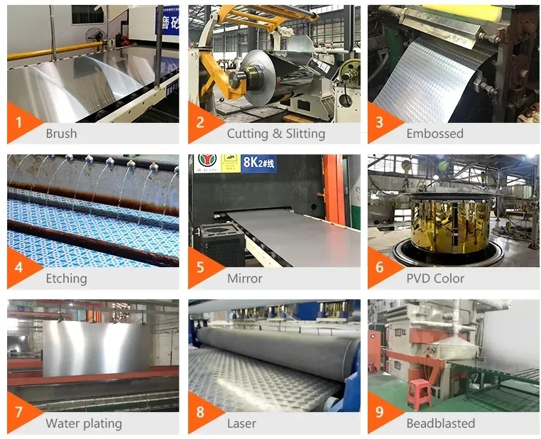 ASTM AISI Koud/Warmgewalst ASTM 201 202 310S 316L 321 304 430 Ss Roestvrijstalen Plaat met 2b/Ba/8K/ 0
